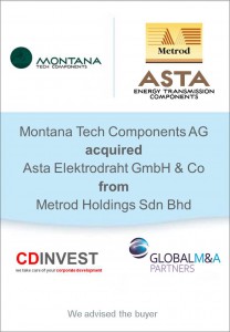 Montana Tech Astat Elektrodraht Unternehmenskauf