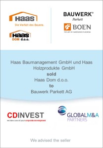 Haas Unternehmensverkauf